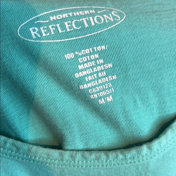 Northern Reflections Aqua Cotton Tee - Picture 2 of 6
